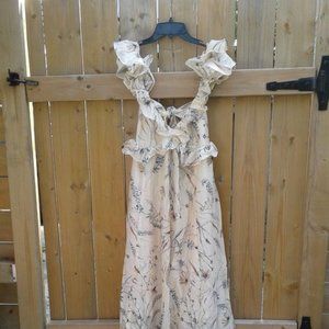 H&M Lyocell-blend Ruffled Dress